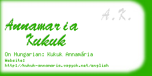 annamaria kukuk business card